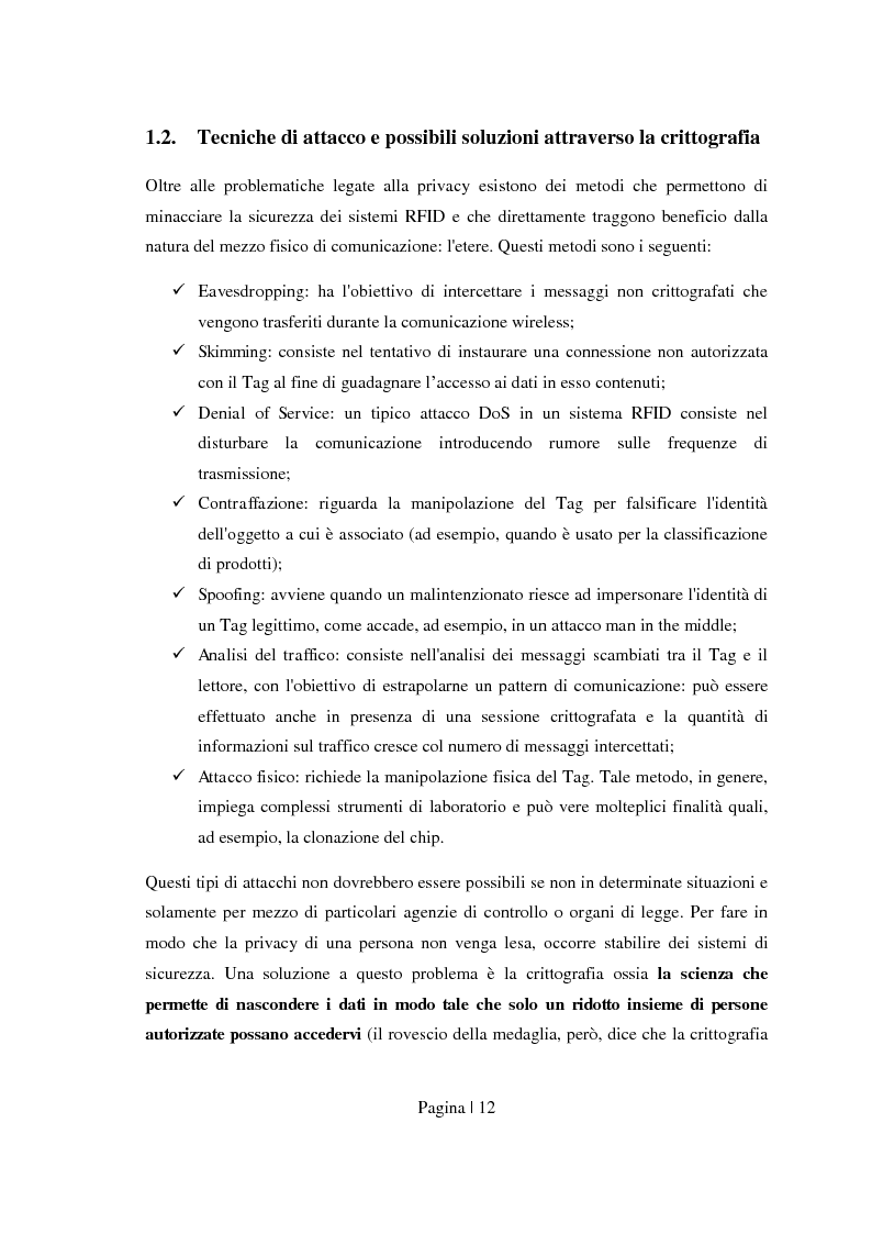 Anteprima della tesi: Sicurezza per Radio Frequency Identification: tracciare le merci preservando la privacy, Pagina 4