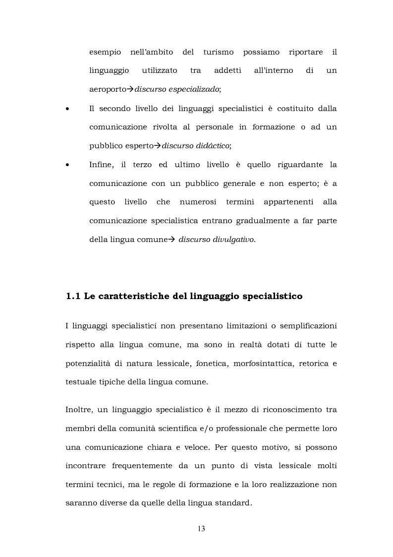 Anteprima della tesi: Il linguaggio del turismo: la traduzione dei realia tra linguaggio specialistico e lingua di cultura, Pagina 10