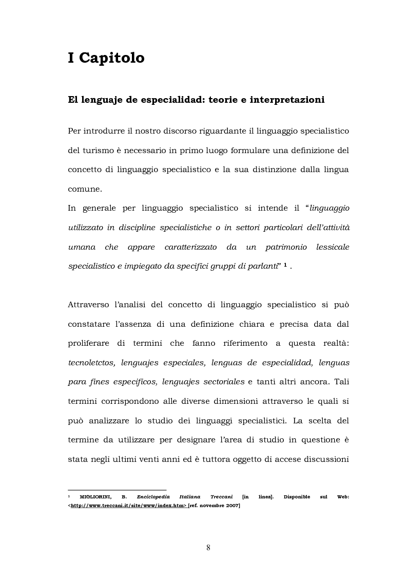 Anteprima della tesi: Il linguaggio del turismo: la traduzione dei realia tra linguaggio specialistico e lingua di cultura, Pagina 5