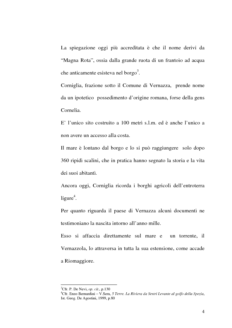 Anteprima della tesi: Storia delle Cinque terre: dai borghi riveraschi al Parco nazionale Cinque terre, Pagina 4