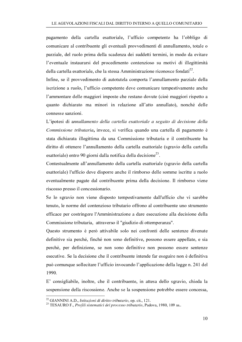 Anteprima della tesi: Le agevolazioni fiscali dal diritto interno a quello comunitario. Il caso degli spin off accademici, Pagina 10