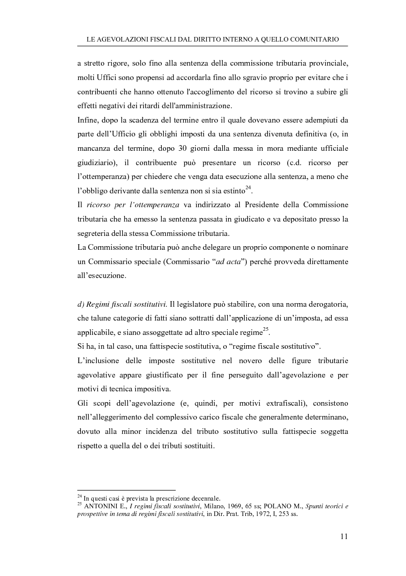 Anteprima della tesi: Le agevolazioni fiscali dal diritto interno a quello comunitario. Il caso degli spin off accademici, Pagina 11
