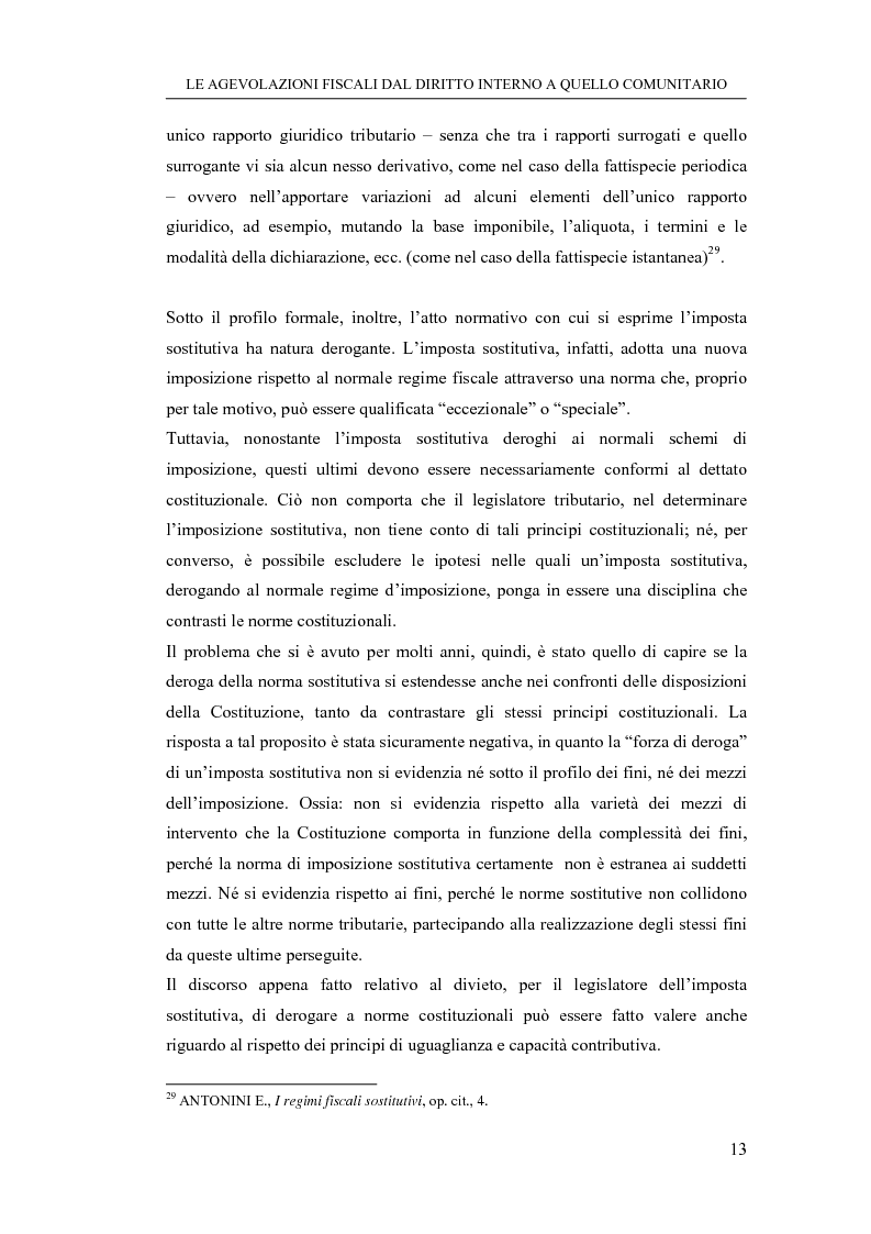 Anteprima della tesi: Le agevolazioni fiscali dal diritto interno a quello comunitario. Il caso degli spin off accademici, Pagina 13