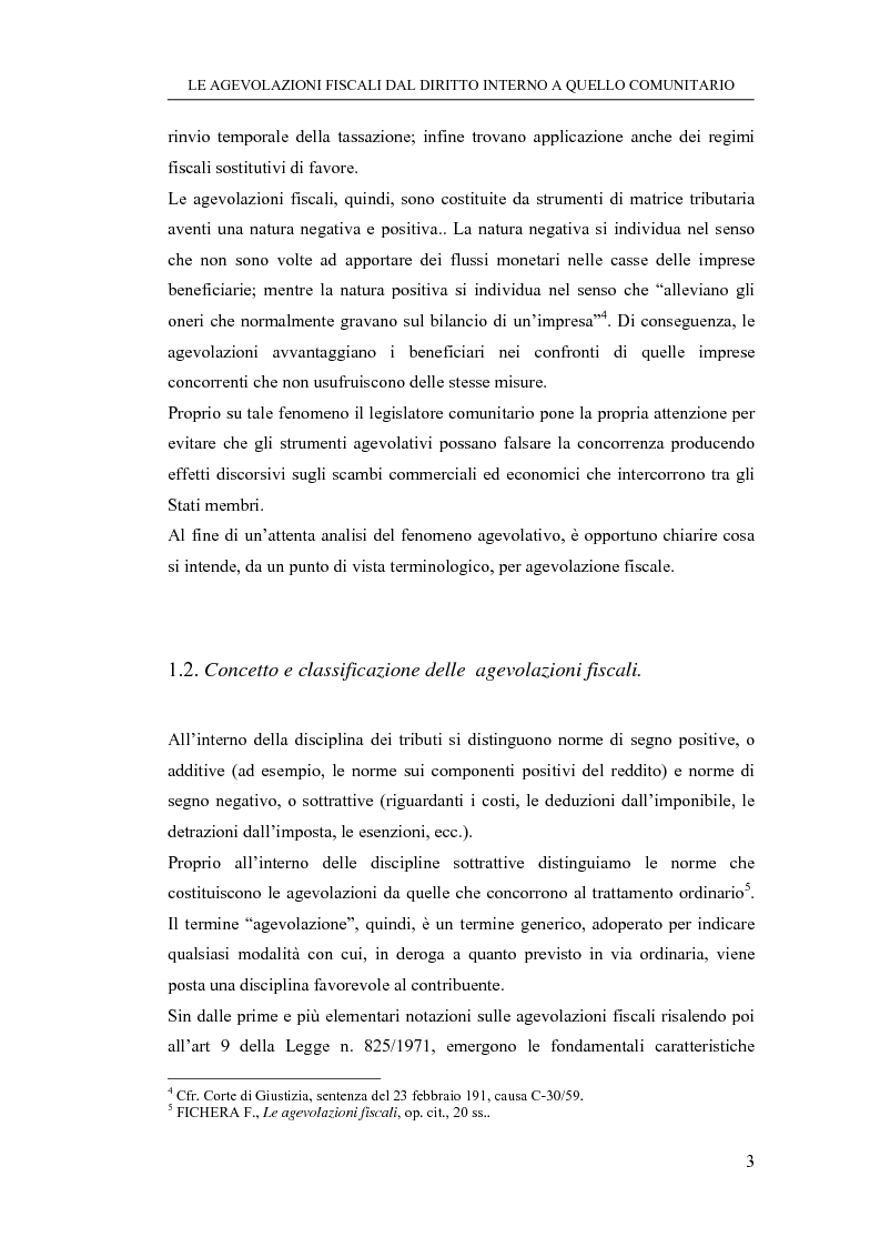 Anteprima della tesi: Le agevolazioni fiscali dal diritto interno a quello comunitario. Il caso degli spin off accademici, Pagina 3