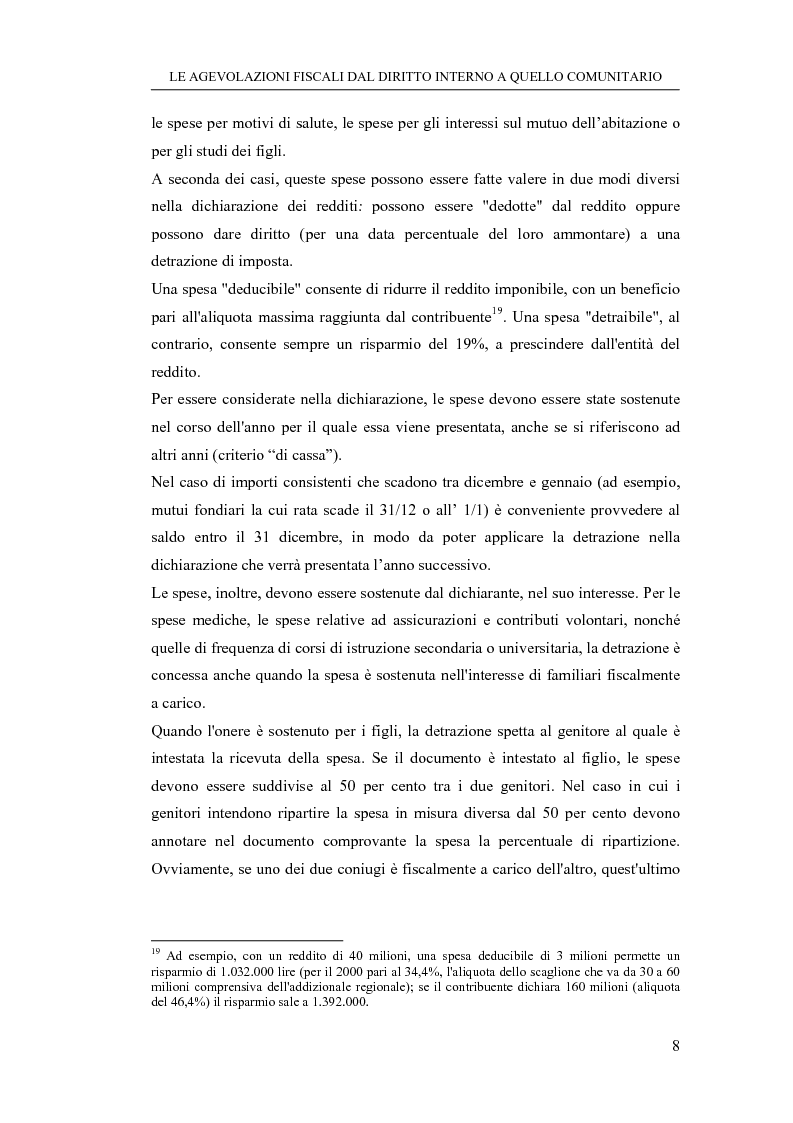 Anteprima della tesi: Le agevolazioni fiscali dal diritto interno a quello comunitario. Il caso degli spin off accademici, Pagina 8