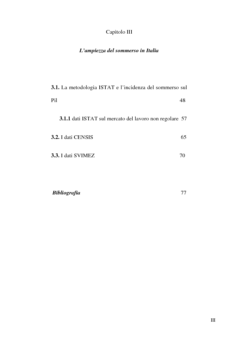 Anteprima della tesi: Dimensioni e caratteristiche dell'economia sommersa, Pagina 3