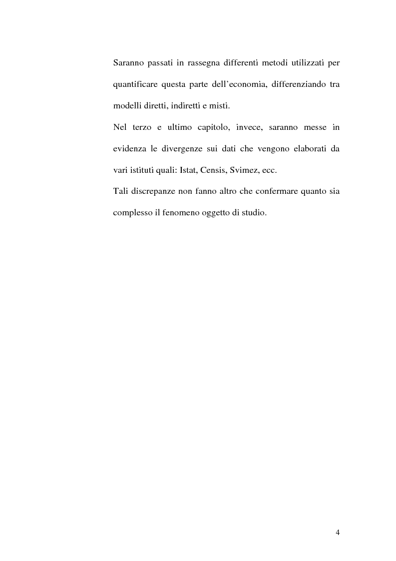Anteprima della tesi: Dimensioni e caratteristiche dell'economia sommersa, Pagina 7