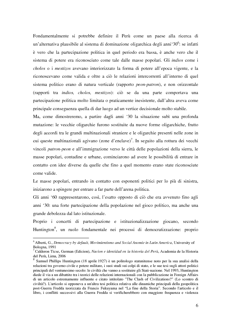 Anteprima della tesi: Processo a Fujimori. Dieci anni di dittatura, corruzione e violazione dei diritti umani., Pagina 4