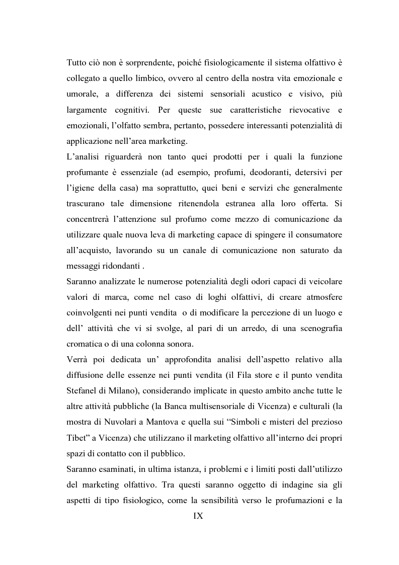 Anteprima della tesi: Il polisensualismo del consumatore: la riscoperta dell'olfatto, Pagina 3