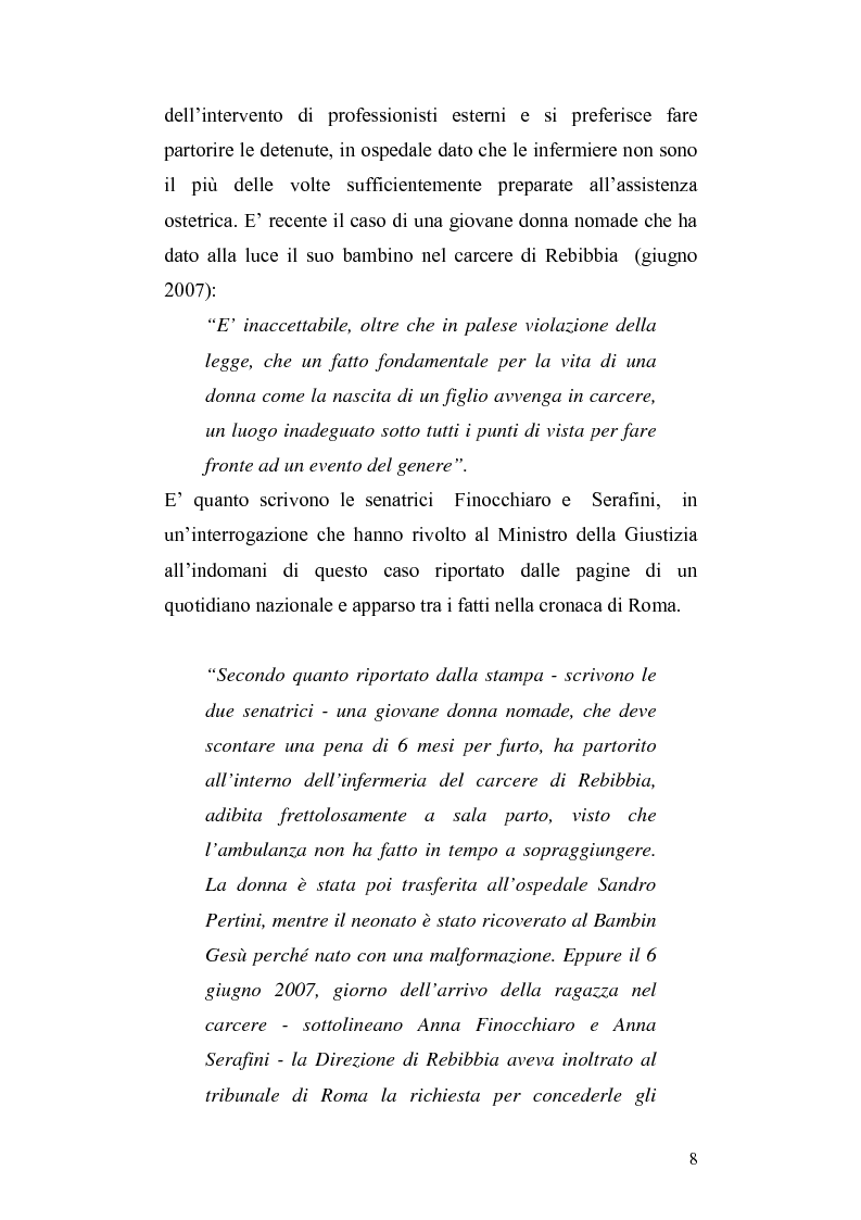 Anteprima della tesi: Lo sviluppo del bambino che vive con la madre detenuta, Pagina 5