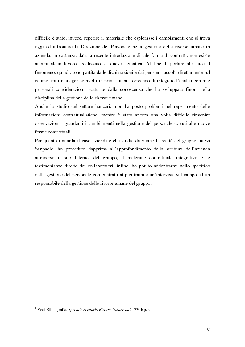 Anteprima della tesi: Verso il lavoro flessibile. I nuovi rapporti lavorativi nel settore bancario italiano., Pagina 3