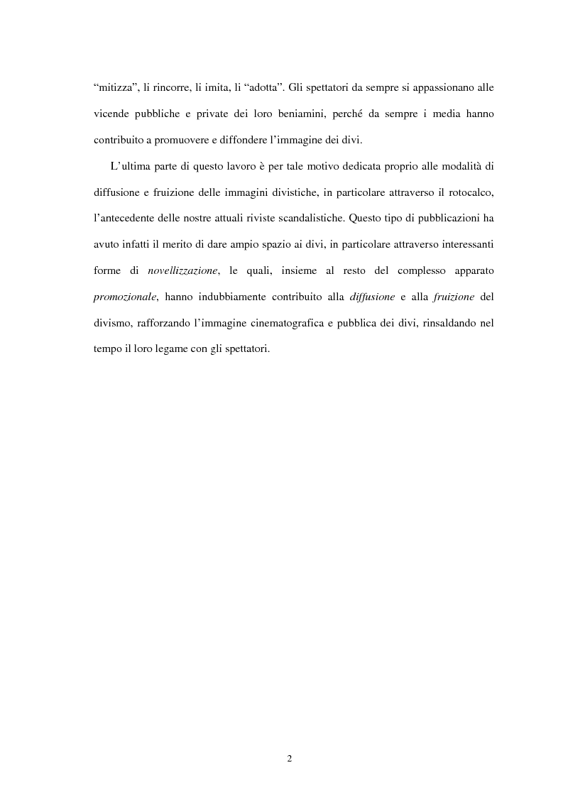Anteprima della tesi: Forme di divismo nel cinema: gli attori, le star, il pubblico, Pagina 2