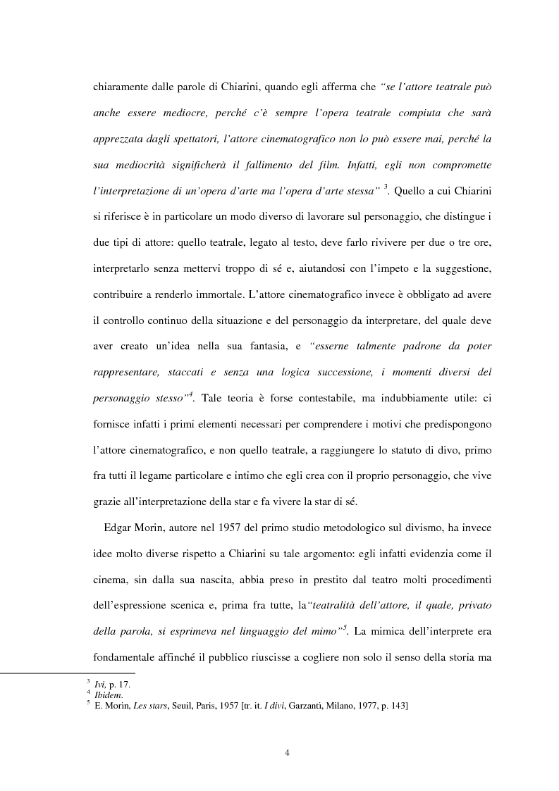 Anteprima della tesi: Forme di divismo nel cinema: gli attori, le star, il pubblico, Pagina 4