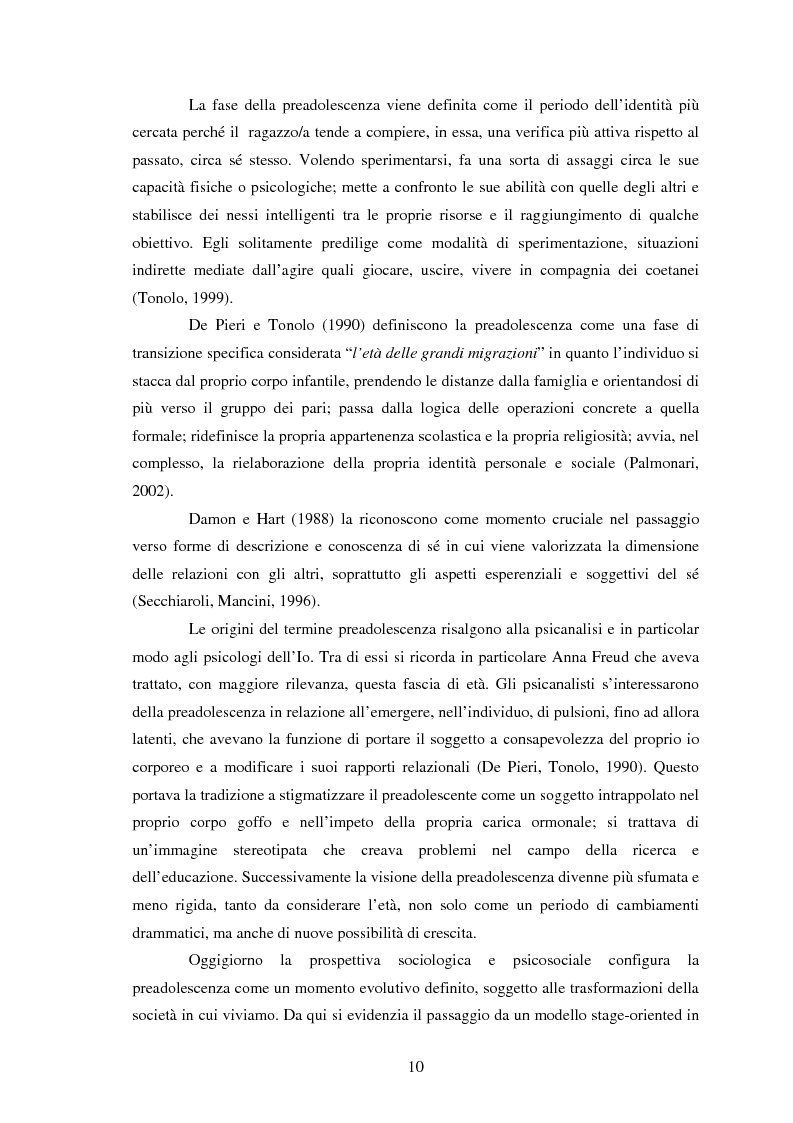Anteprima della tesi: Modelli identificativi proposti in TV e autopresentazione in preadolescenza, Pagina 6
