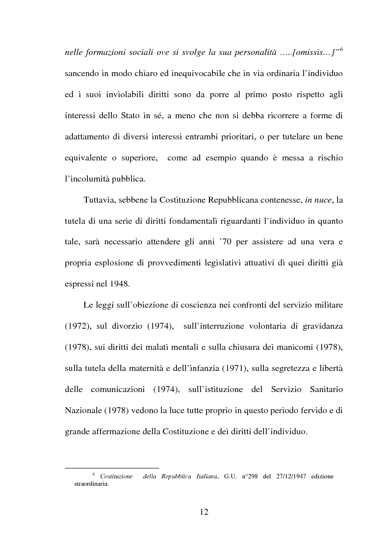 Anteprima della tesi: La tutela della privacy in sanità: indagine conoscitiva sulla percezione della privacy in alcune Unità Operative di degenza dell’Ospedale Giovanni Battista Grassi, Pagina 10