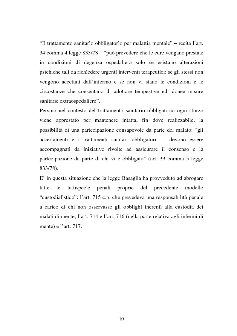Anteprima della tesi: La responsabilità penale dello psichiatra: profili problematici e prospettive di riforma, Pagina 8