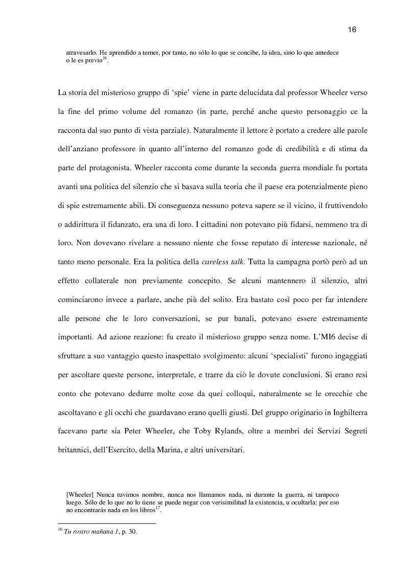 Anteprima della tesi: ''Tu rostro mañana'' di Javier Marías: la violenza dello sguardo, Pagina 11