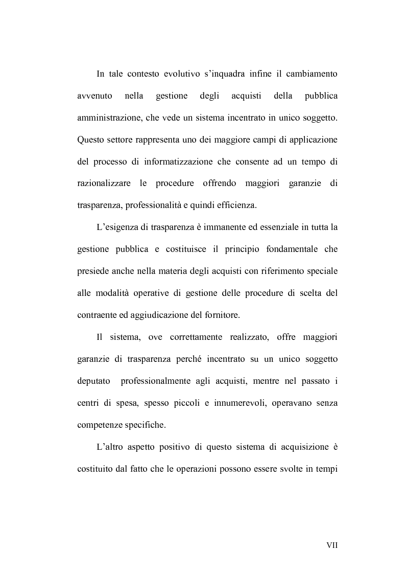 Anteprima della tesi: La disciplina degli acquisti nella pubblica amministrazione: dal Provveditorato generale dello Stato al Modello Consip., Pagina 4