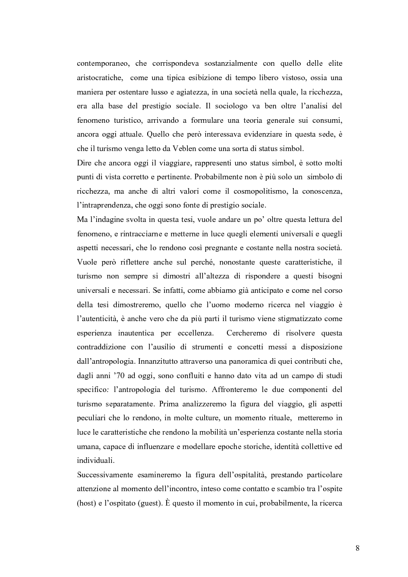 Anteprima della tesi: Tra antropologia e turismo. Viaggio verso nuove forme di autenticità., Pagina 5