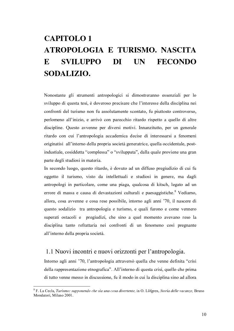 Anteprima della tesi: Tra antropologia e turismo. Viaggio verso nuove forme di autenticità., Pagina 7