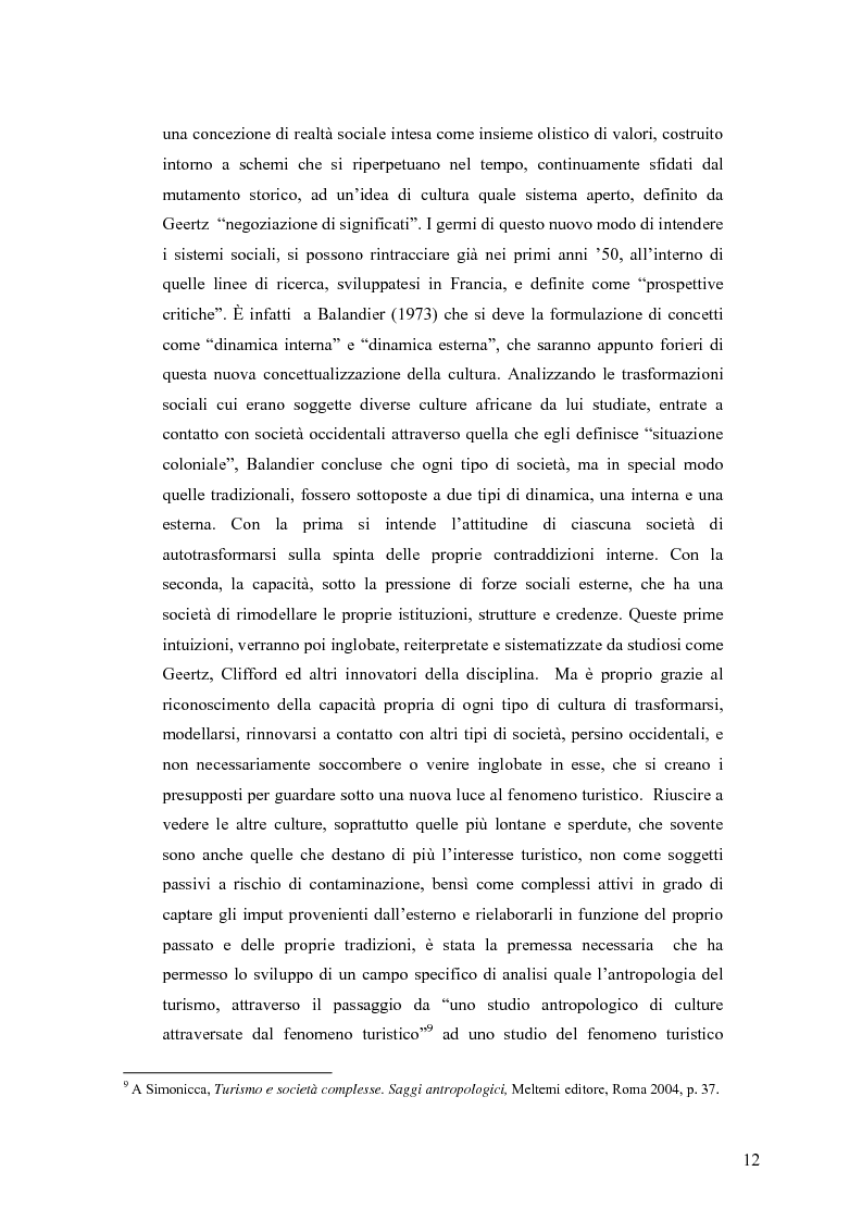 Anteprima della tesi: Tra antropologia e turismo. Viaggio verso nuove forme di autenticità., Pagina 9