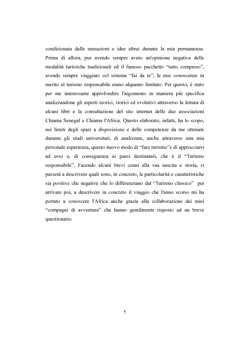 Anteprima della tesi: Un caso particolare di turismo responsabile in Senegal, Pagina 2