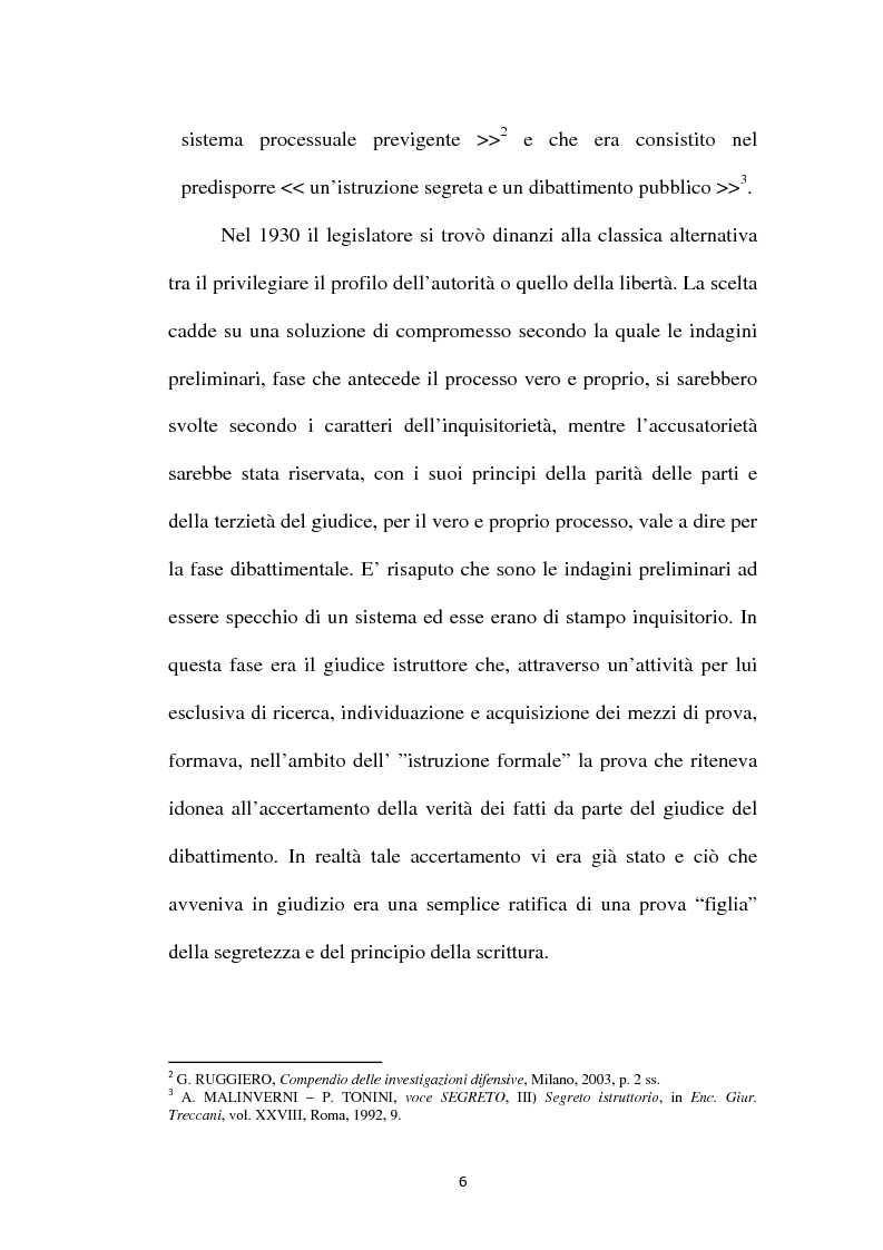 Anteprima della tesi: Il principio di parità tra accusa e difesa. Il diritto di difendersi dopo la legge 397/2000, Pagina 2