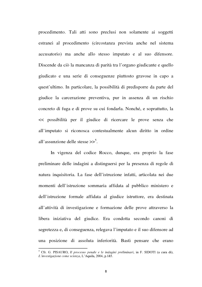 Anteprima della tesi: Il principio di parità tra accusa e difesa. Il diritto di difendersi dopo la legge 397/2000, Pagina 4