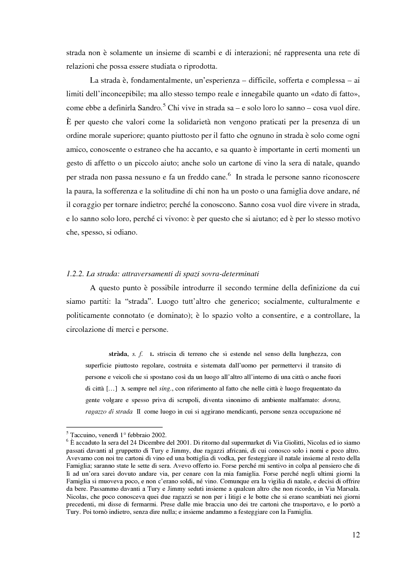 Anteprima della tesi: Vita di strada e cultura della precarietà, Pagina 10