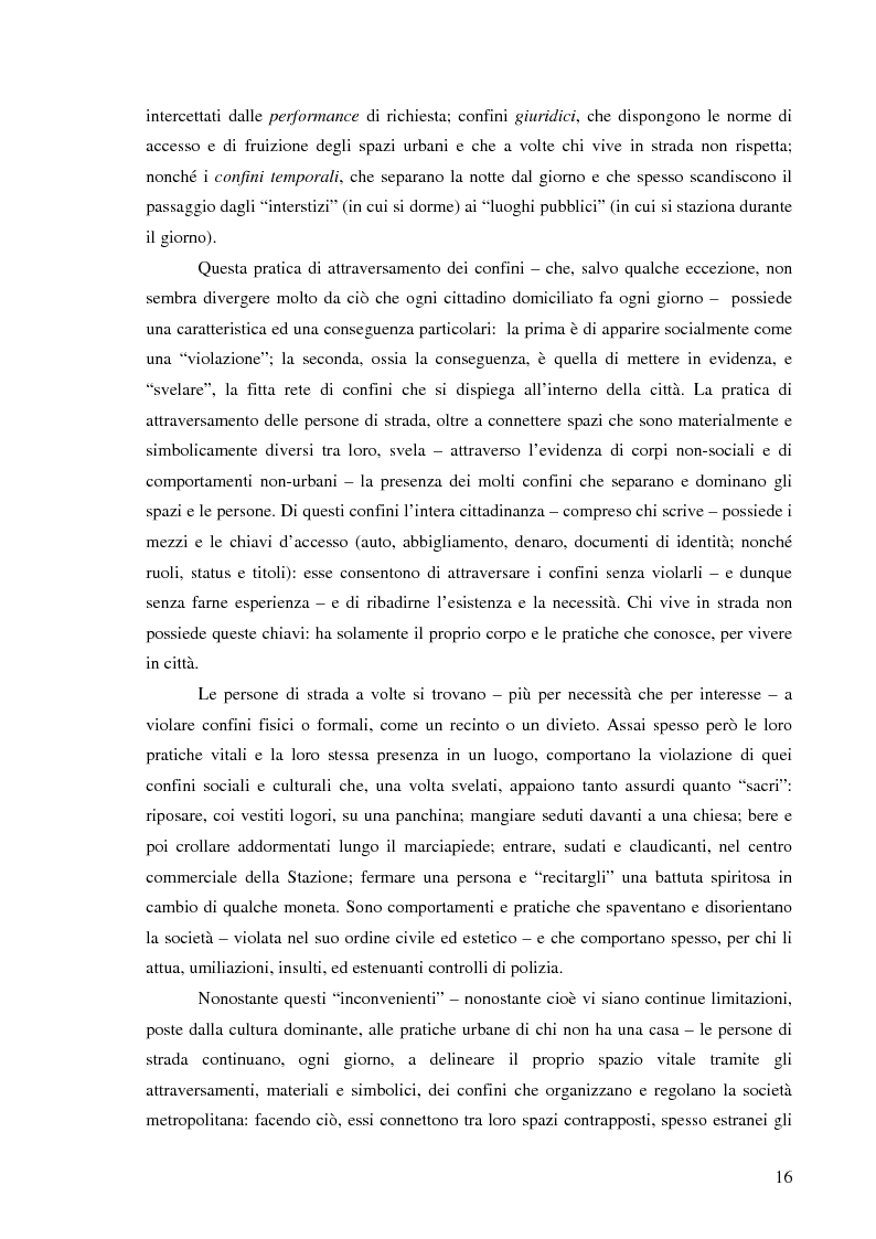 Anteprima della tesi: Vita di strada e cultura della precarietà, Pagina 14