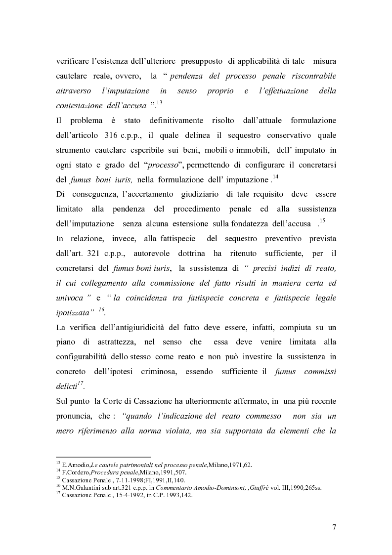 Anteprima della tesi: Sequestro preventivo e confisca per equivalente, Pagina 4