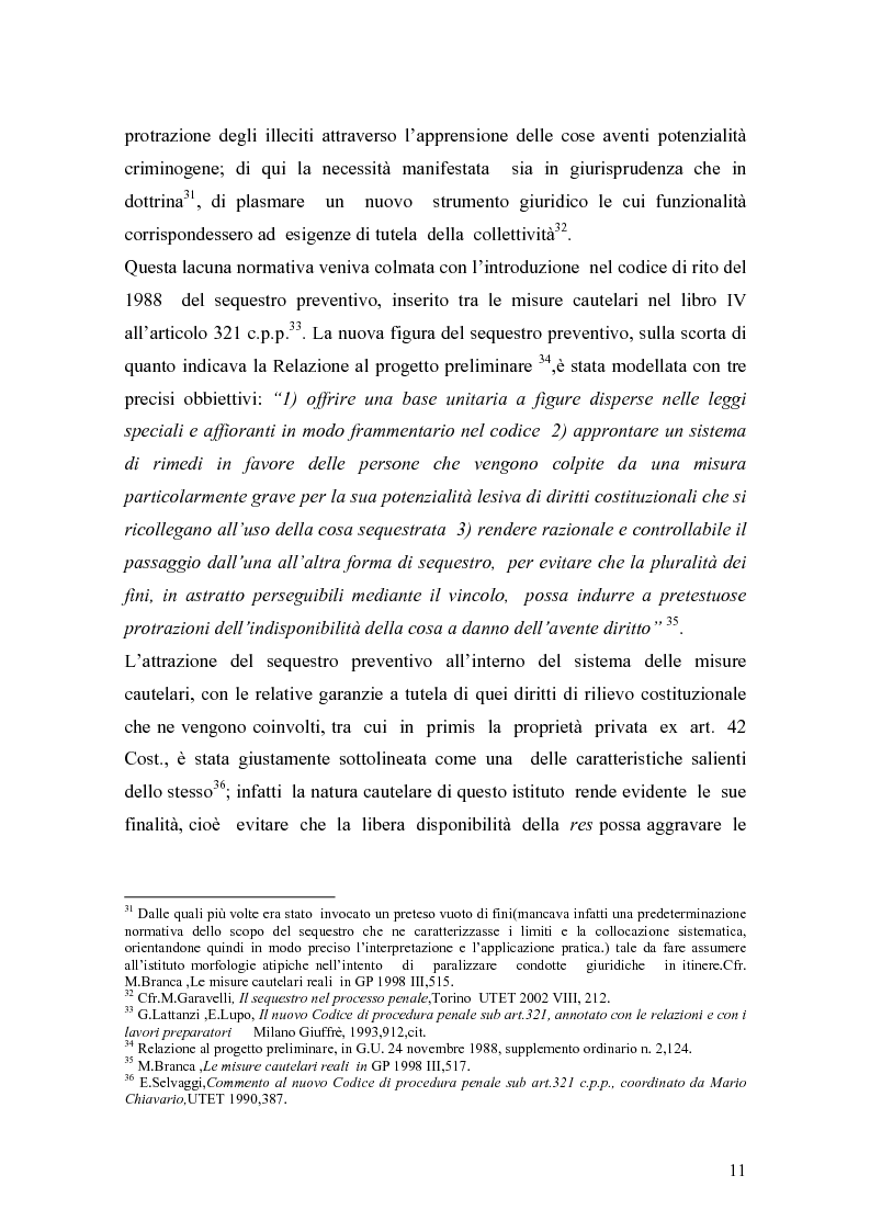 Anteprima della tesi: Sequestro preventivo e confisca per equivalente, Pagina 8