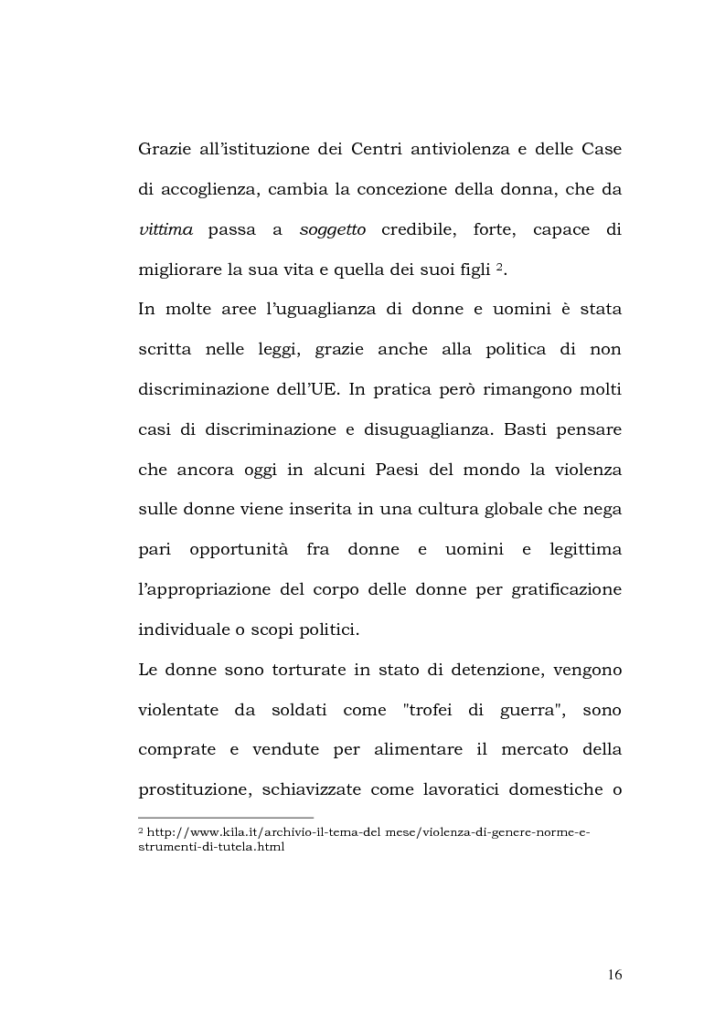 Anteprima della tesi: La violenza contro le donne: i centri antiviolenza e gli orientamenti pedagogici, Pagina 10