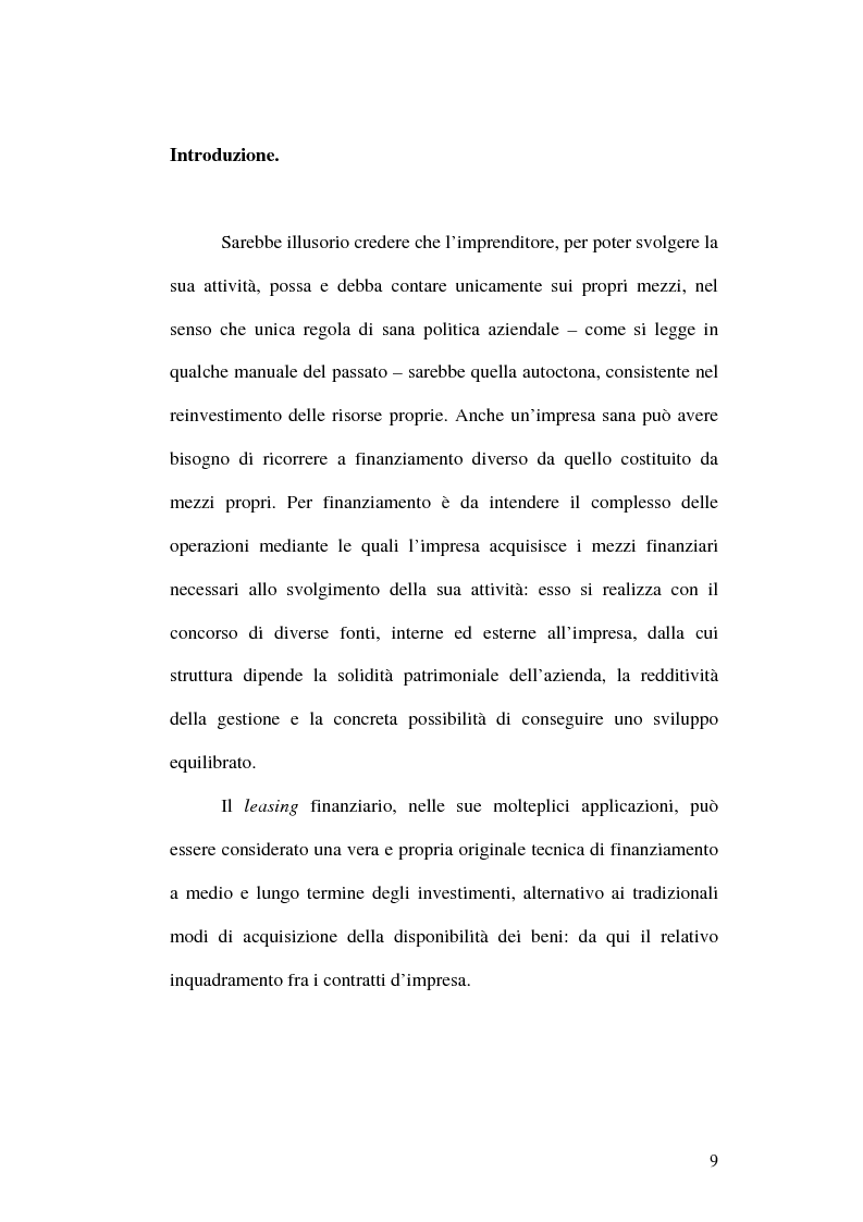 Anteprima della tesi: Il leasing finanziario traslativo, Pagina 4