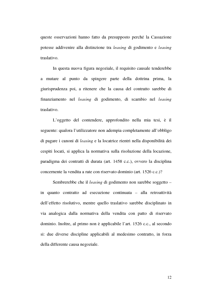 Anteprima della tesi: Il leasing finanziario traslativo, Pagina 7