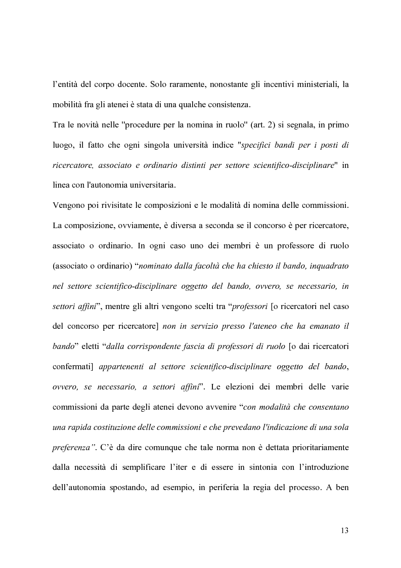 Anteprima della tesi: Il modello organizzativo dell'università italiana. Limiti, efficienza, produttività, Pagina 10