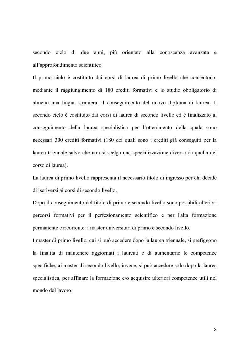 Anteprima della tesi: Il modello organizzativo dell'università italiana. Limiti, efficienza, produttività, Pagina 5