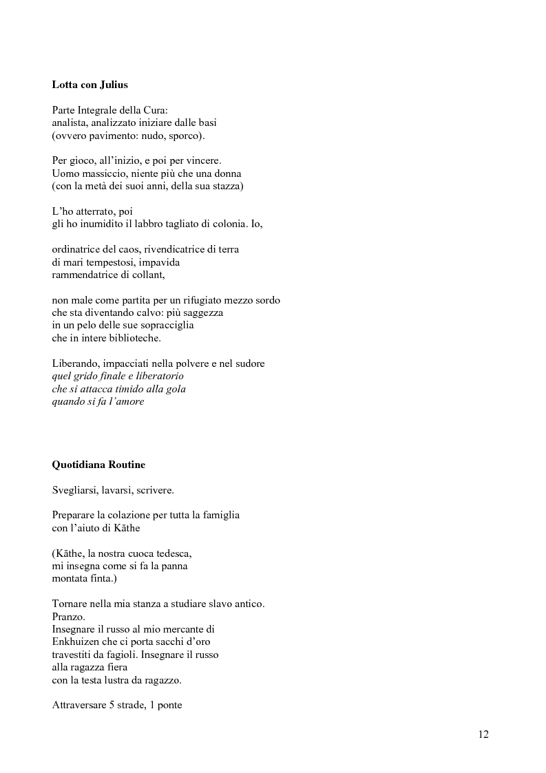 Anteprima della tesi: Janice Kulyk Keefer, Midnight Stroll: proposta di traduzione e commento, Pagina 12