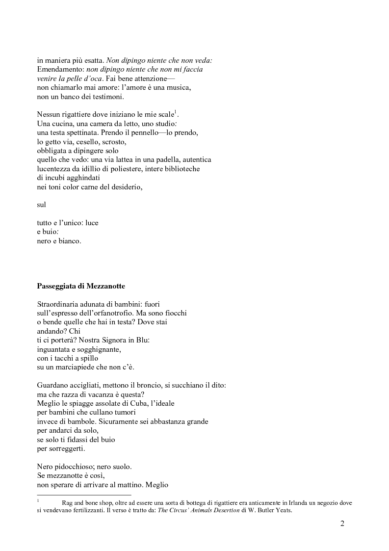 Anteprima della tesi: Janice Kulyk Keefer, Midnight Stroll: proposta di traduzione e commento, Pagina 2