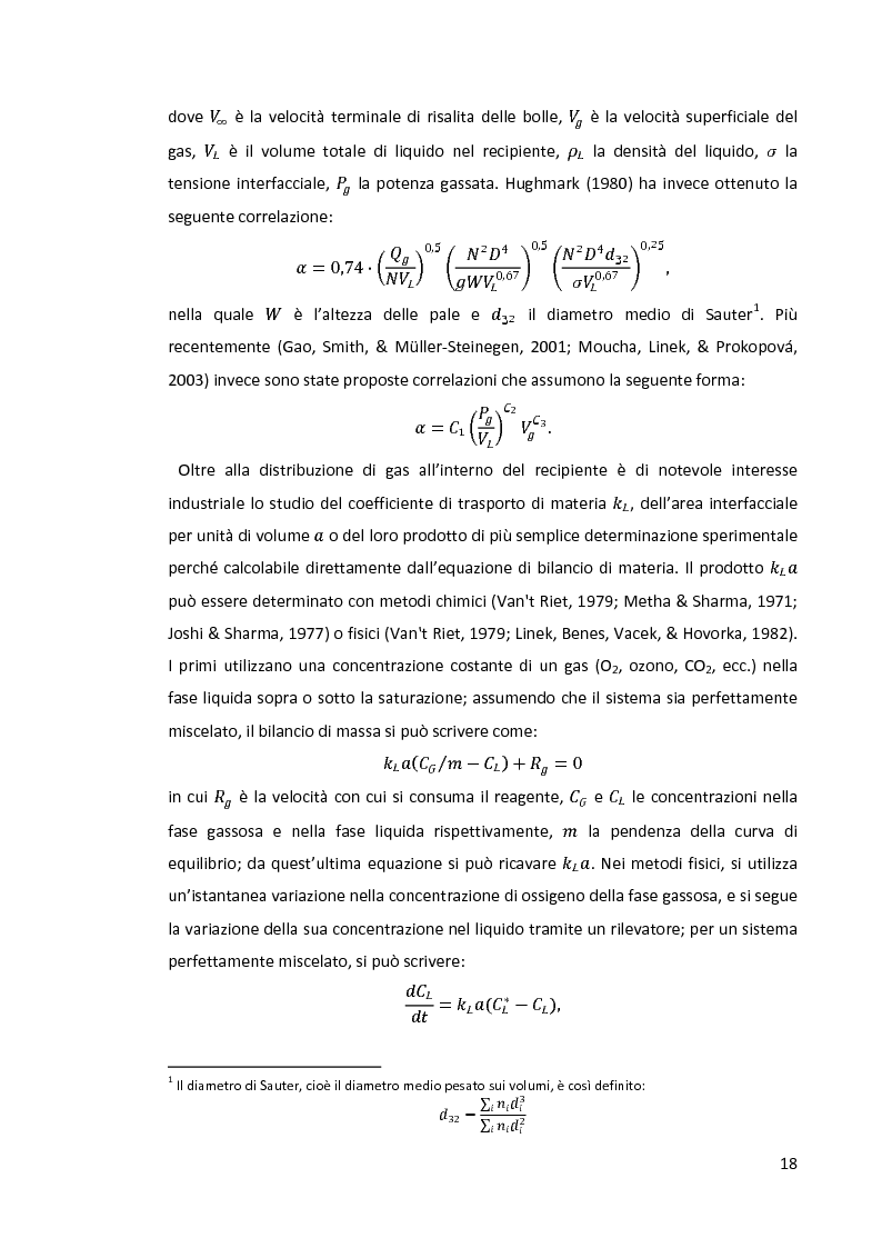 Anteprima della tesi: Modellazione e simulazione di dispersioni gas-liquido in recipienti agitati mediante tecniche di fluidodinamica numerica, Pagina 14