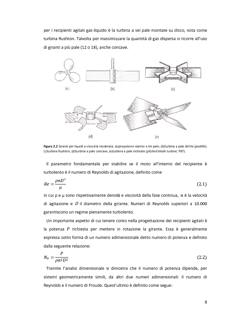 Anteprima della tesi: Modellazione e simulazione di dispersioni gas-liquido in recipienti agitati mediante tecniche di fluidodinamica numerica, Pagina 4