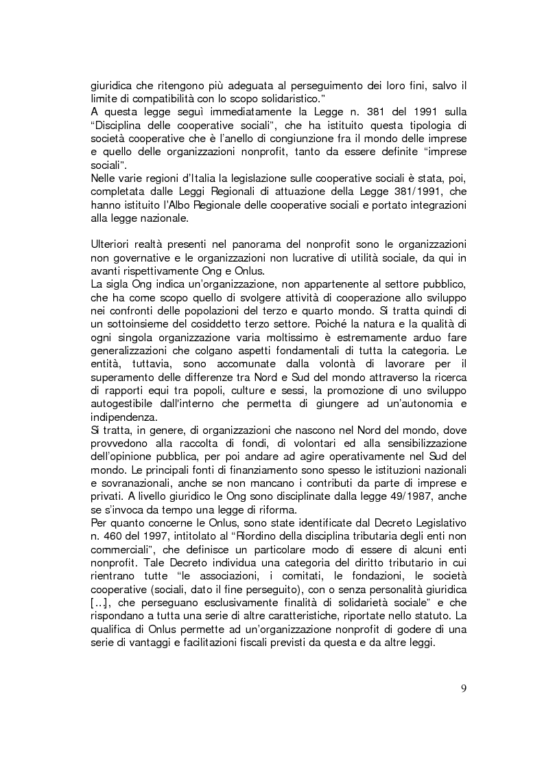 Anteprima della tesi: Sviluppo internazionale delle organizzazioni nonprofit, Pagina 6