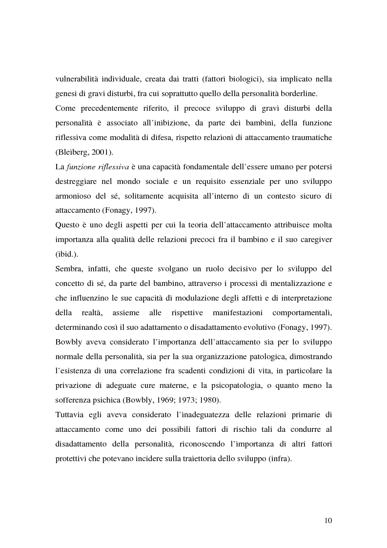 Anteprima della tesi: Lo sviluppo precoce dei disturbi di personalità nei bambini abusati, Pagina 4