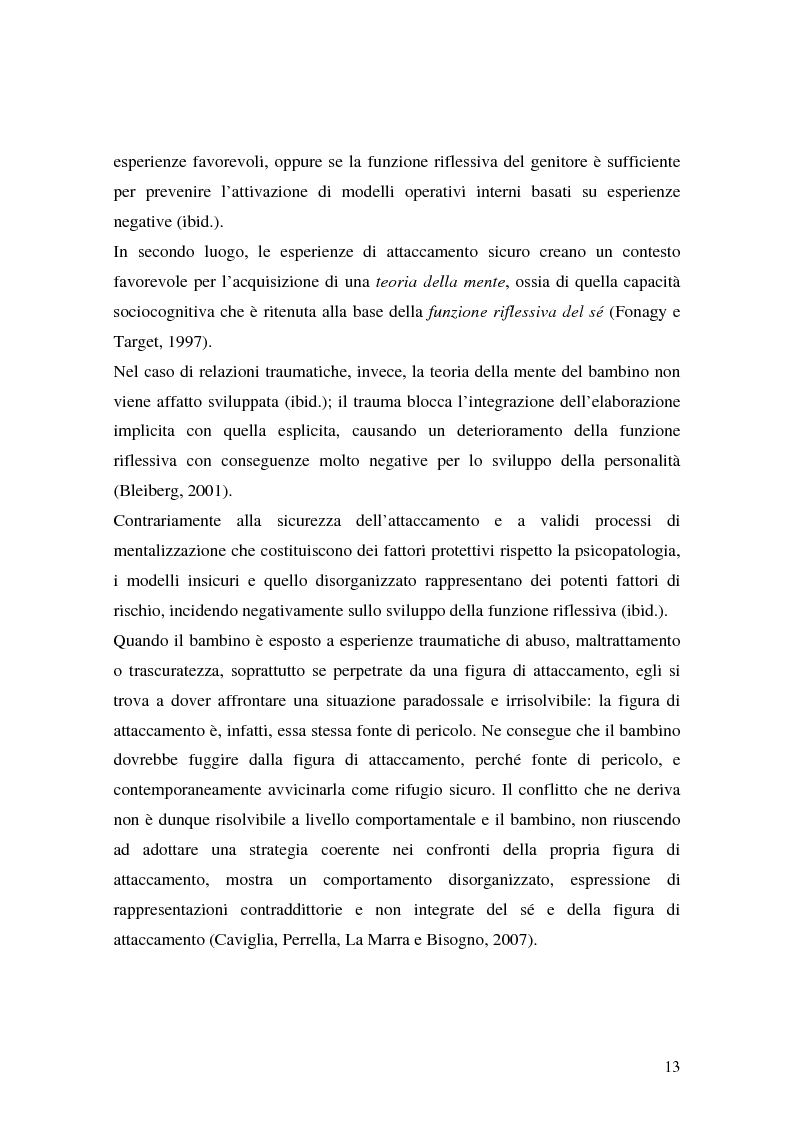 Anteprima della tesi: Lo sviluppo precoce dei disturbi di personalità nei bambini abusati, Pagina 7