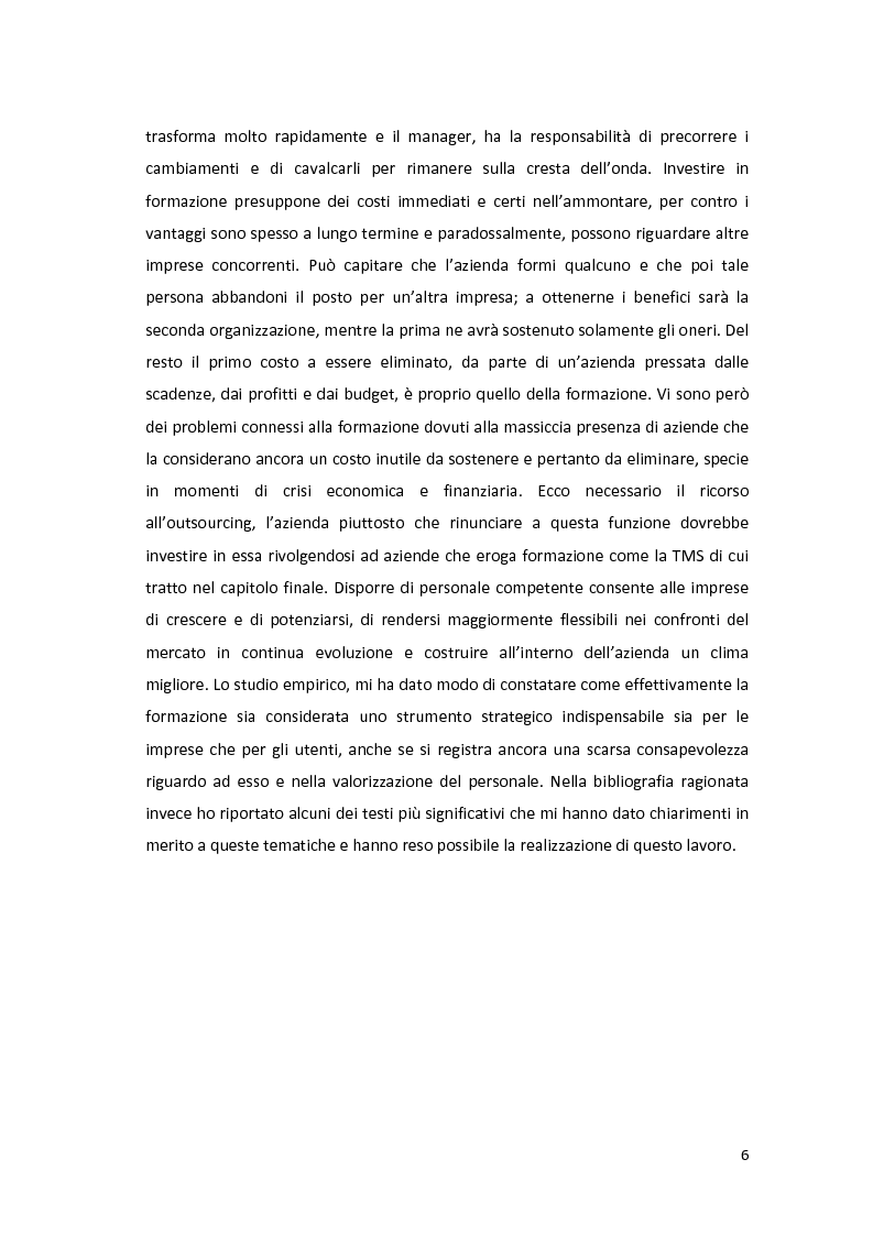 Anteprima della tesi: La formazione: un servizio outsourcing, Pagina 5