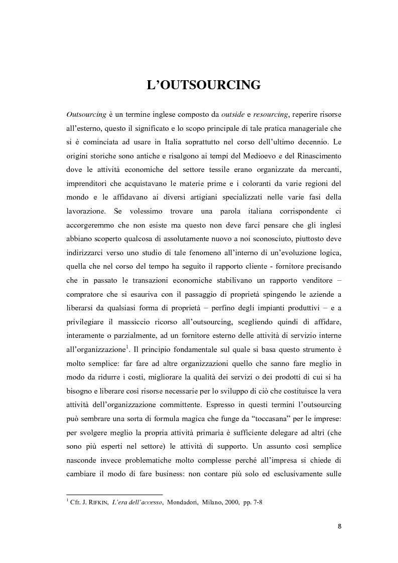 Anteprima della tesi: La formazione: un servizio outsourcing, Pagina 7