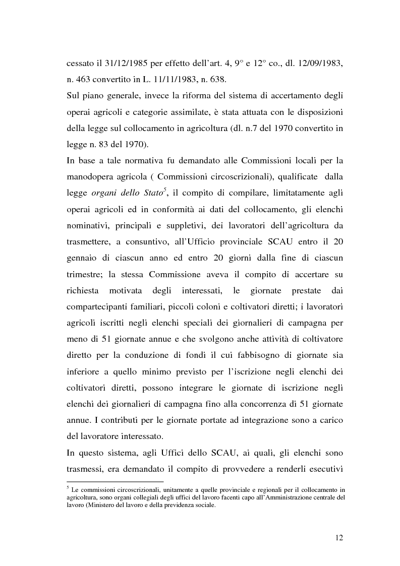 Anteprima della tesi: La disciplina previdenziale nel settore agricolo: gli operai agricoli a tempo determinato, Pagina 12