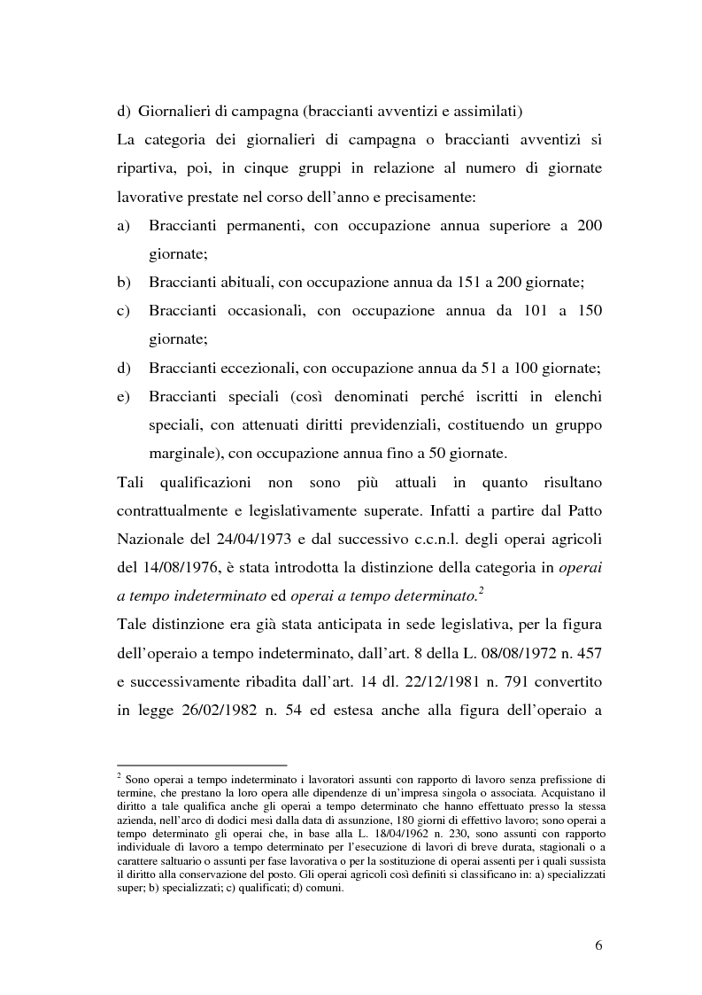 Anteprima della tesi: La disciplina previdenziale nel settore agricolo: gli operai agricoli a tempo determinato, Pagina 6