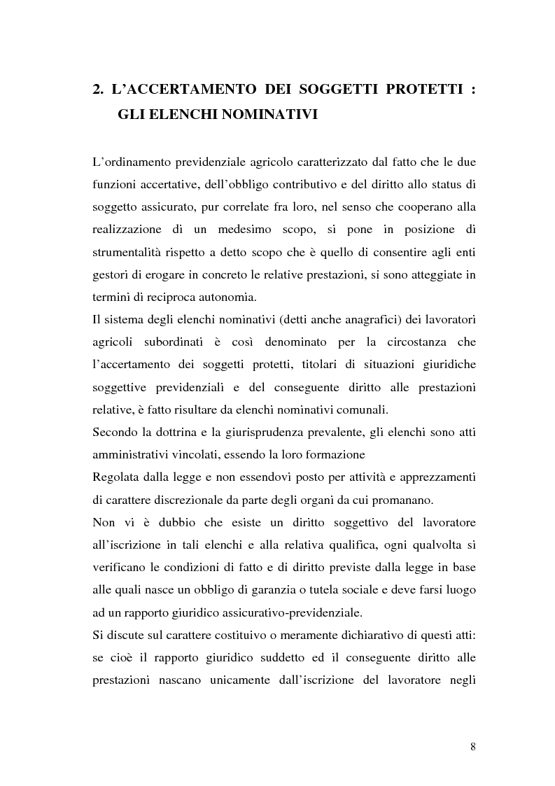 Anteprima della tesi: La disciplina previdenziale nel settore agricolo: gli operai agricoli a tempo determinato, Pagina 8
