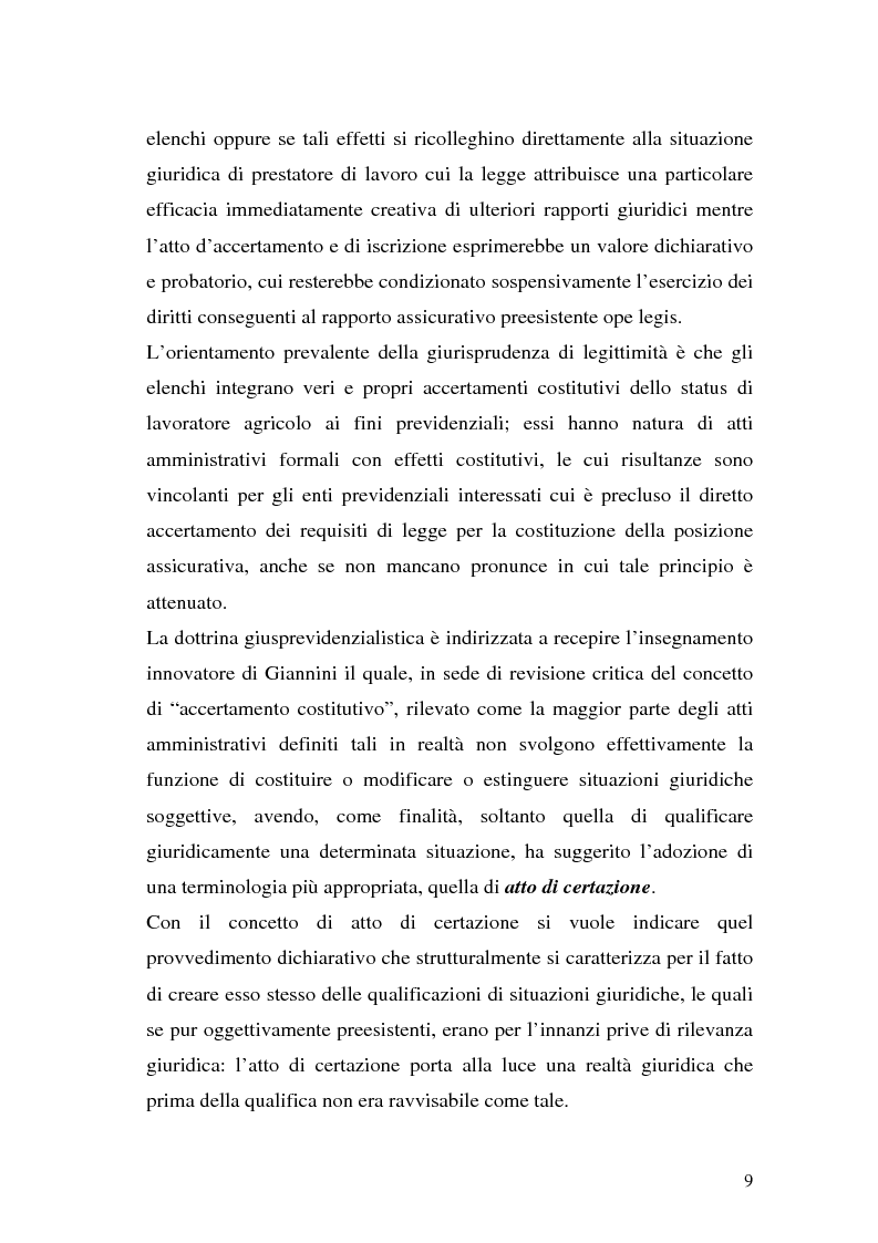 Anteprima della tesi: La disciplina previdenziale nel settore agricolo: gli operai agricoli a tempo determinato, Pagina 9
